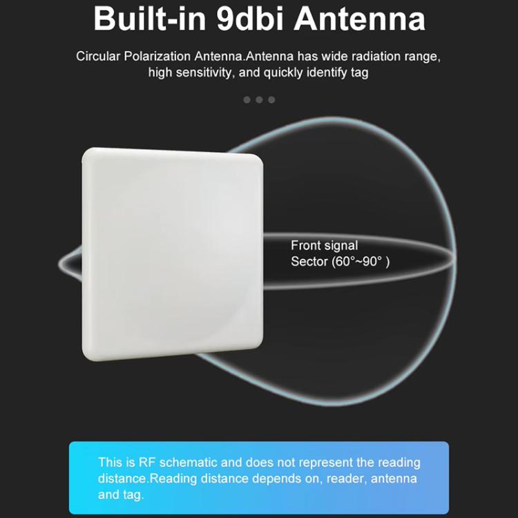 UHF RFID Long Range 9dBi Integrated Reader with E710 Chip, Style: Add WiFi Communication, Add WiFi Communication