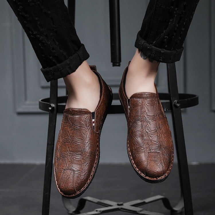 Casual Breathable Round Head Leather Shoes for Men, 43