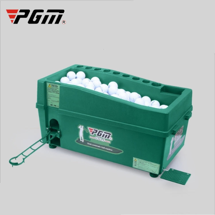 PGM Indoor Golf Multi-function Large Capacity Automatic Ball Machine with Club Rack, 60x33x27cm Green