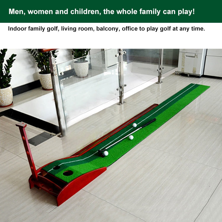 PGM 3m Golf Solid Wood Putter Trainer Practice Set Training Mat, 3m