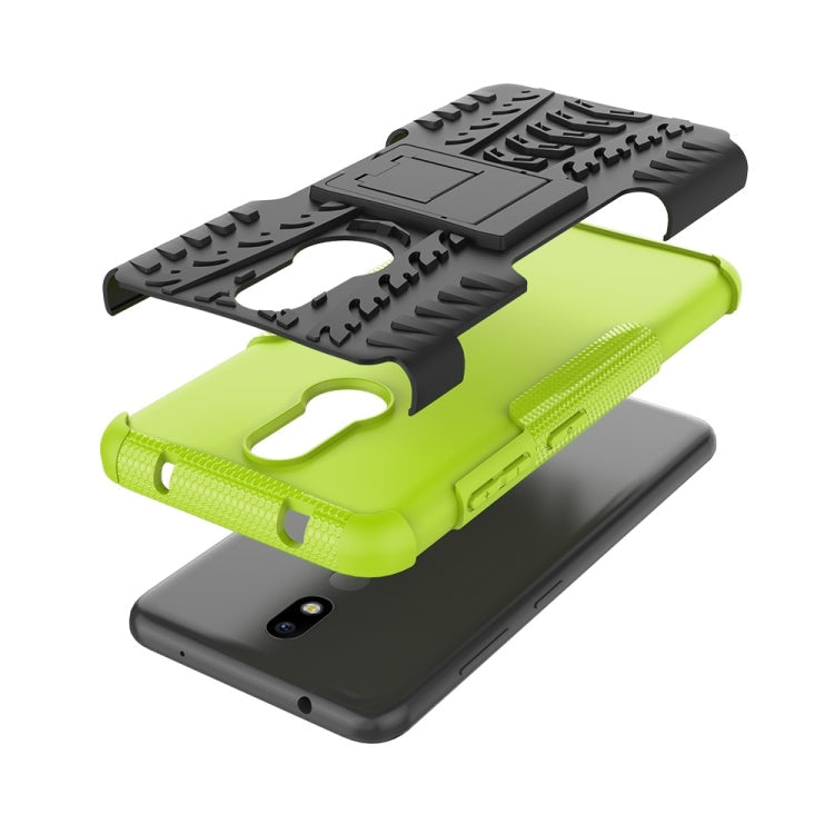 Tire Texture TPU+PC Shockproof Case for Nokia 3.2, with Holder, For Nokia 3.2
