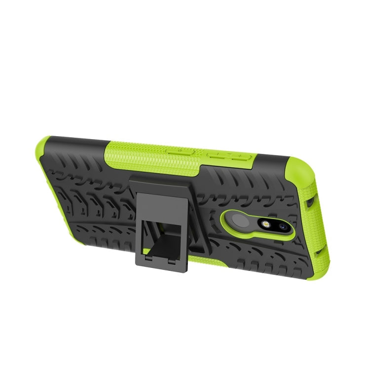 Tire Texture TPU+PC Shockproof Case for Nokia 3.2, with Holder, For Nokia 3.2