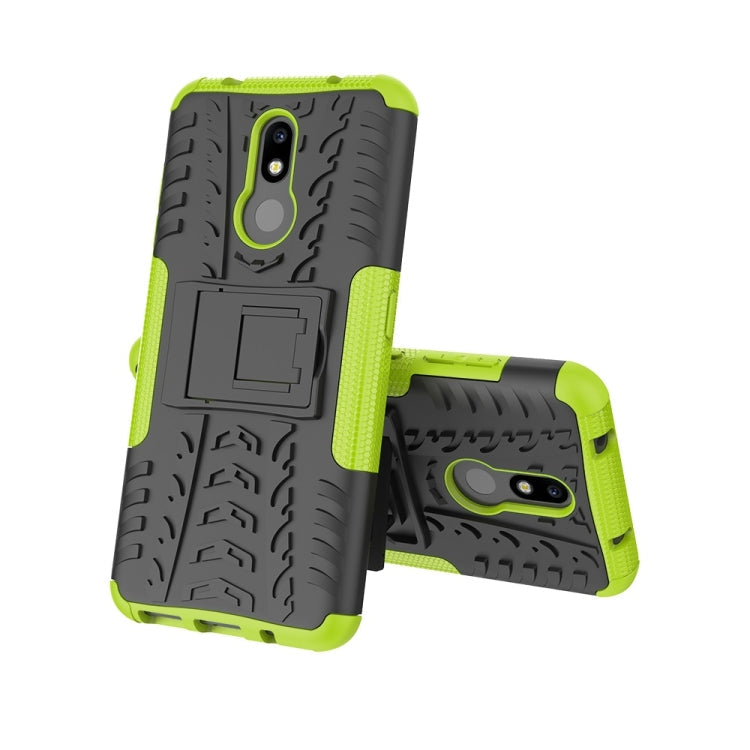 Tire Texture TPU+PC Shockproof Case for Nokia 3.2, with Holder, For Nokia 3.2
