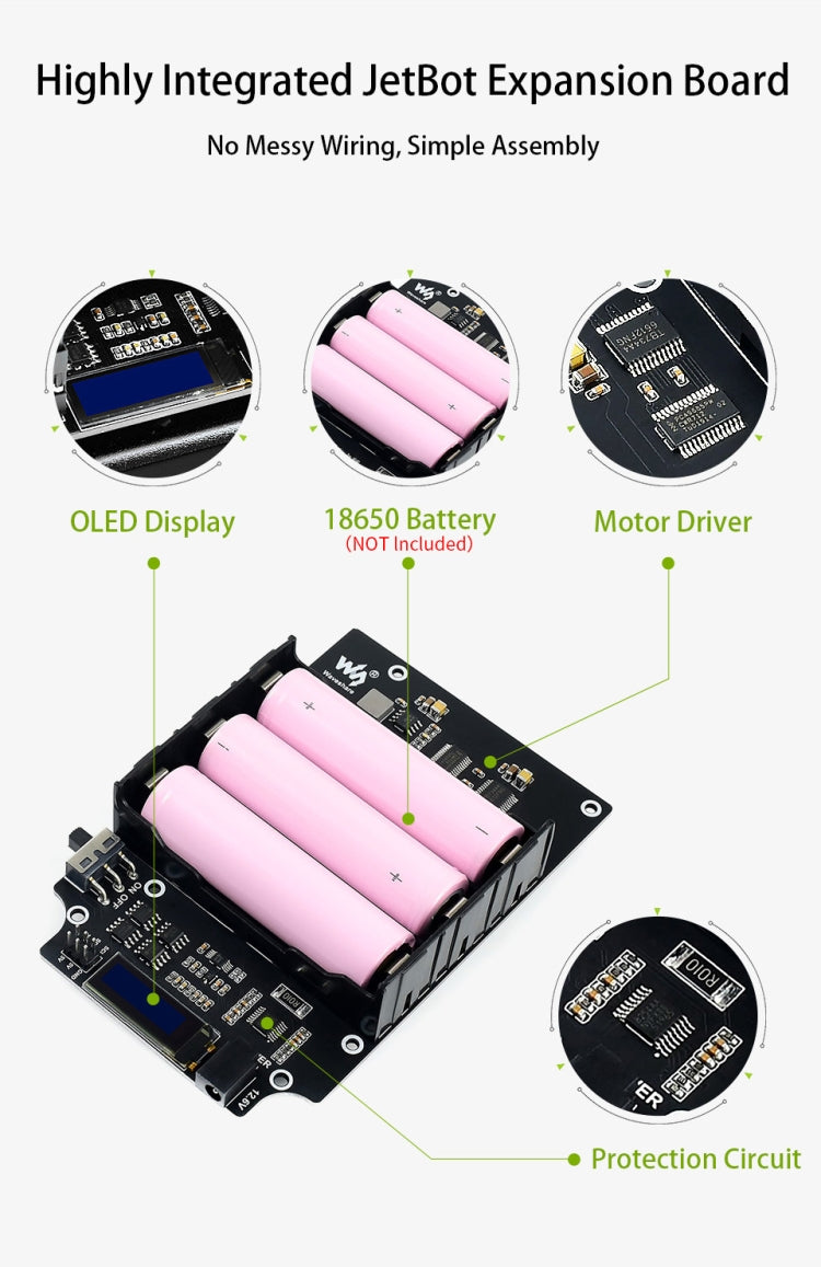 Waveshare JetBot AI Kit, AI Robot Based on Jetson Nano, Based on Jetson Nano