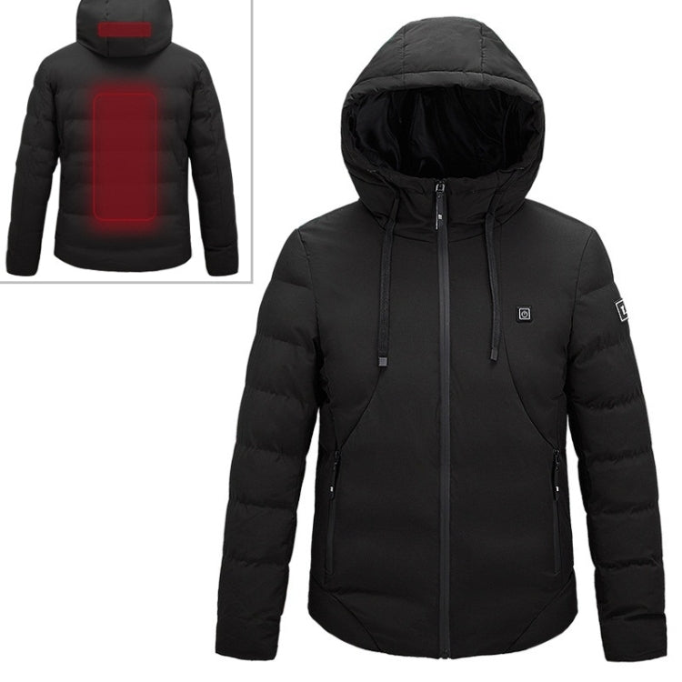 Men and Women Intelligent Constant Temperature USB Heating Hooded Cotton Clothing Warm Jacket, 7XL