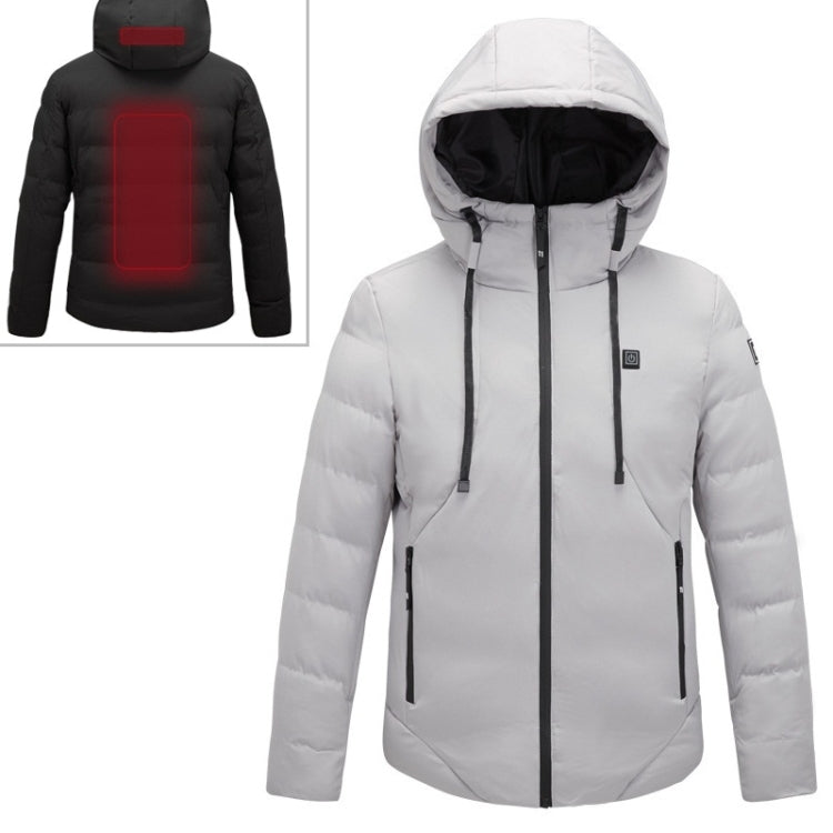 Men and Women Intelligent Constant Temperature USB Heating Hooded Cotton Clothing Warm Jacket, 7XL