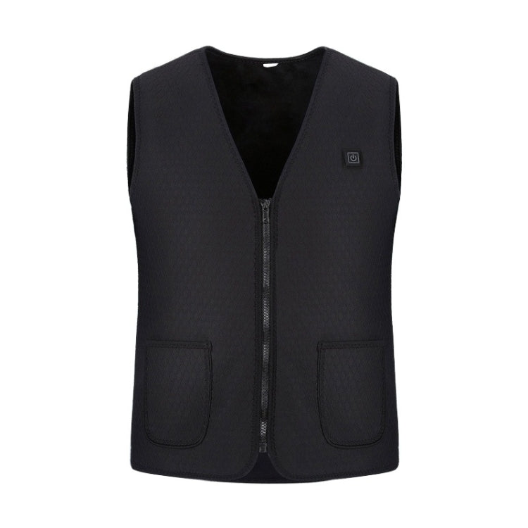 Plus Velvet Inside Men and Women Intelligent Charging Heating Vest Warm Clothes(Color:Black Size:XXXL), M, L, XL, XXL, XXXL