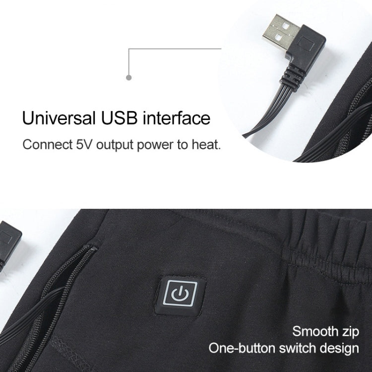 USB Secure Smart Thermostat Hair Hot Pants for Men (Color:Black Size:XXXXXL), L, XL, XXL, XXXL, 4XL, 5XL