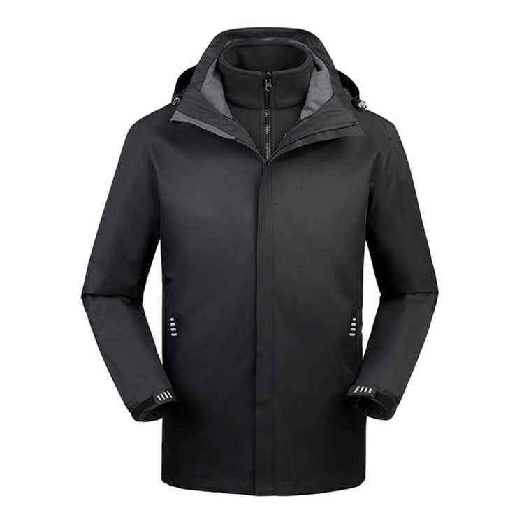 Mens Detachable Two Piece Warm, Waterproof And Breathable Couples Stormsuit (Color:Gentleman Grey Size:XXXXL), M, L, XL, XXL