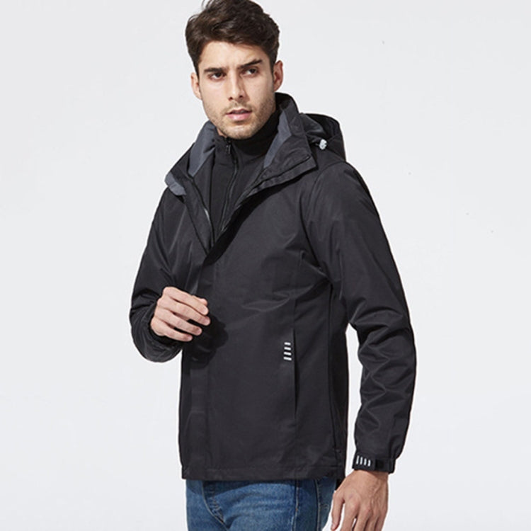 Mens Detachable Two Piece Warm, Waterproof And Breathable Couples Stormsuit (Color:Gentleman Grey Size:XXXXL), M, L, XL, XXL