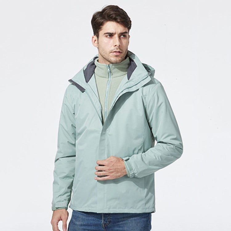 Mens Detachable Two Piece Warm, Waterproof And Breathable Couples Stormsuit (Color:Gentleman Grey Size:XXXXL), M, L, XL, XXL