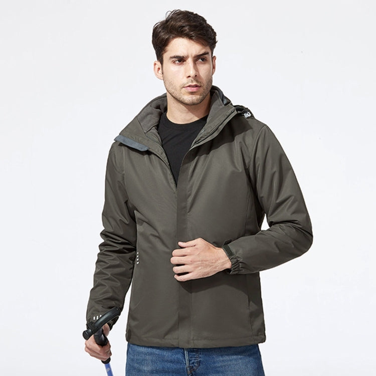 Mens Detachable Two Piece Warm, Waterproof And Breathable Couples Stormsuit (Color:Gentleman Grey Size:XXXXL), XXXL, XXXXL