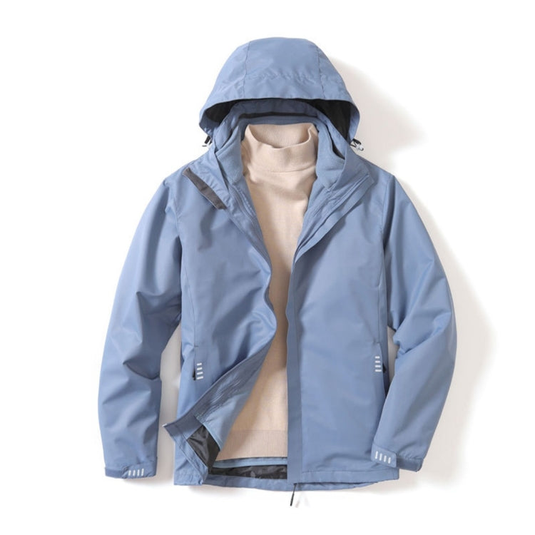 Mens Detachable Two Piece Warm, Waterproof And Breathable Couples Stormsuit (Color:Gentleman Grey Size:XXXXL), M, L, XL, XXL