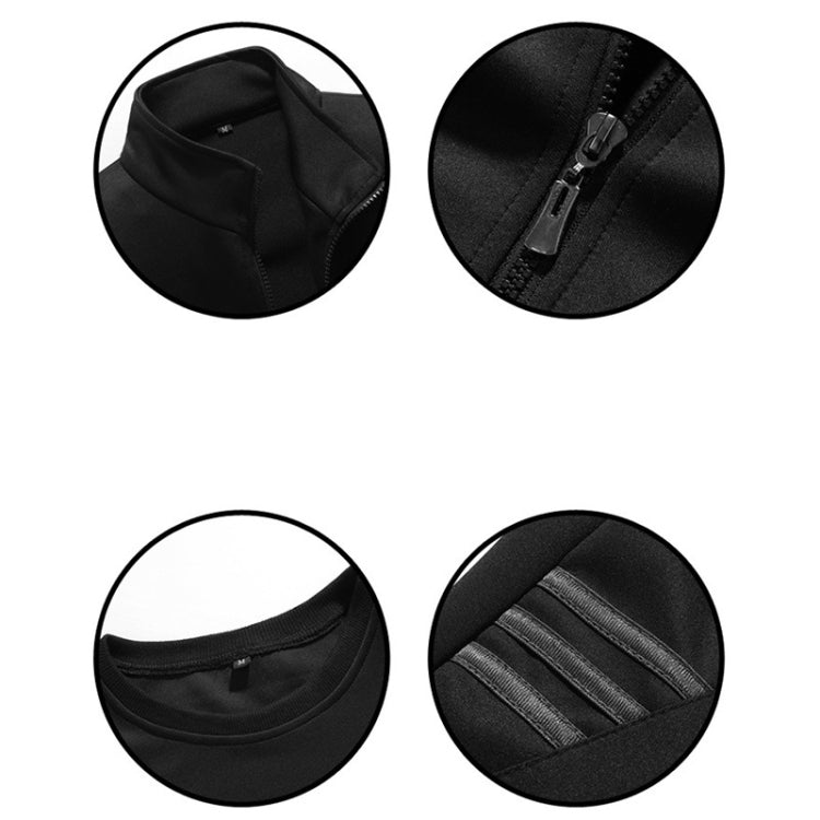 3 in 1 Autumn Thin Velvet Round Neck Bottoming Shirt + Stand Collar Cardigan Jacket + Trousers Casual Sports Suit for Men, M, L, Xl, Xxl, XXXL, XXXXL