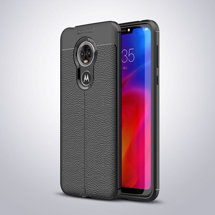 Litchi Texture TPU Shockproof Case for MOTO E6, For MOTO E6