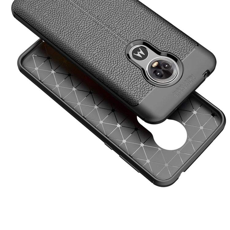 Litchi Texture TPU Shockproof Case for MOTO E6, For MOTO E6
