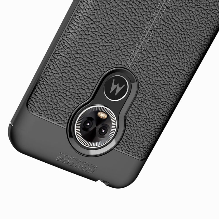 Litchi Texture TPU Shockproof Case for MOTO E6, For MOTO E6