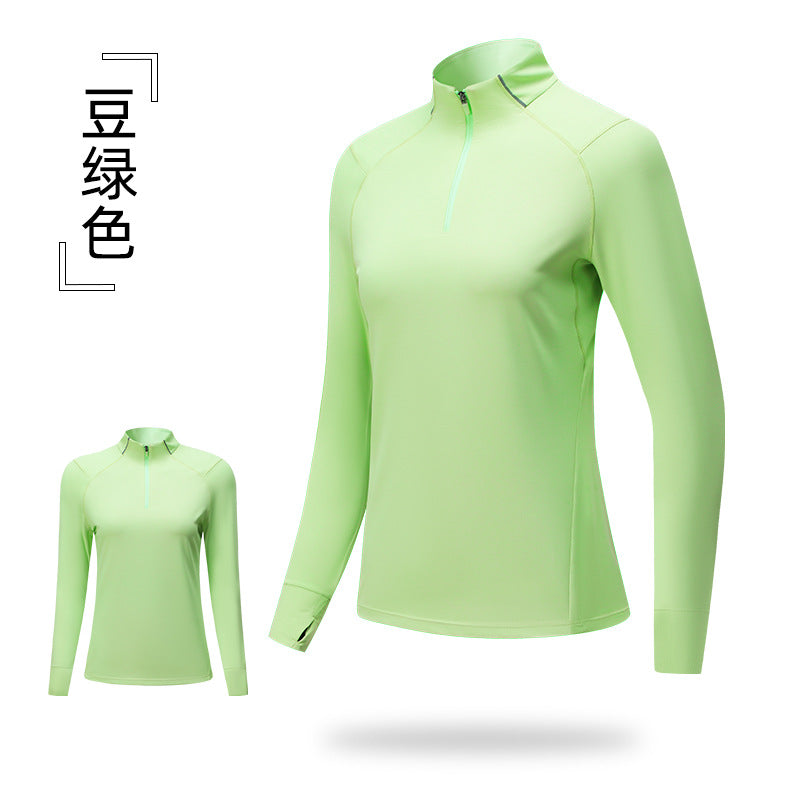 Sportswear Jacket 2026 Spring Stand-Up Collar Yoga Wear Women's Fitness Training Top Half-Zip Running Long-Sleeved T-Shirt