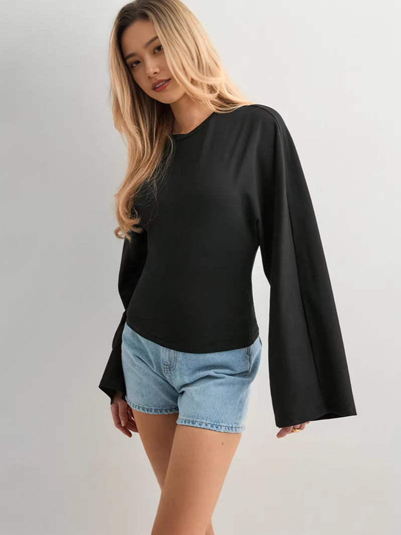 European and American Women's Fashion Amazon New Solid Color