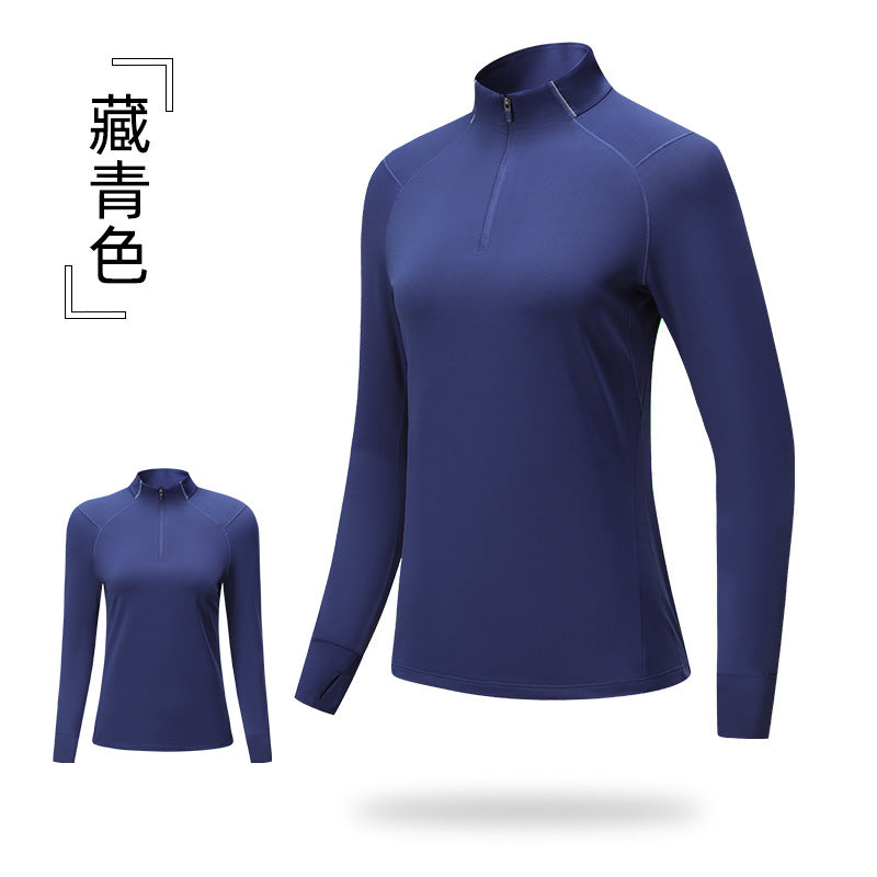 Sportswear Jacket 2026 Spring Stand-Up Collar Yoga Wear Women's Fitness Training Top Half-Zip Running Long-Sleeved T-Shirt
