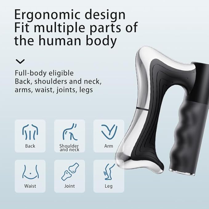 Cross-border Heated Electric Fascia Gun Massage Tool 9-Gear Meridian Brush Scraping Microcurrent Vibration Beauty Massage