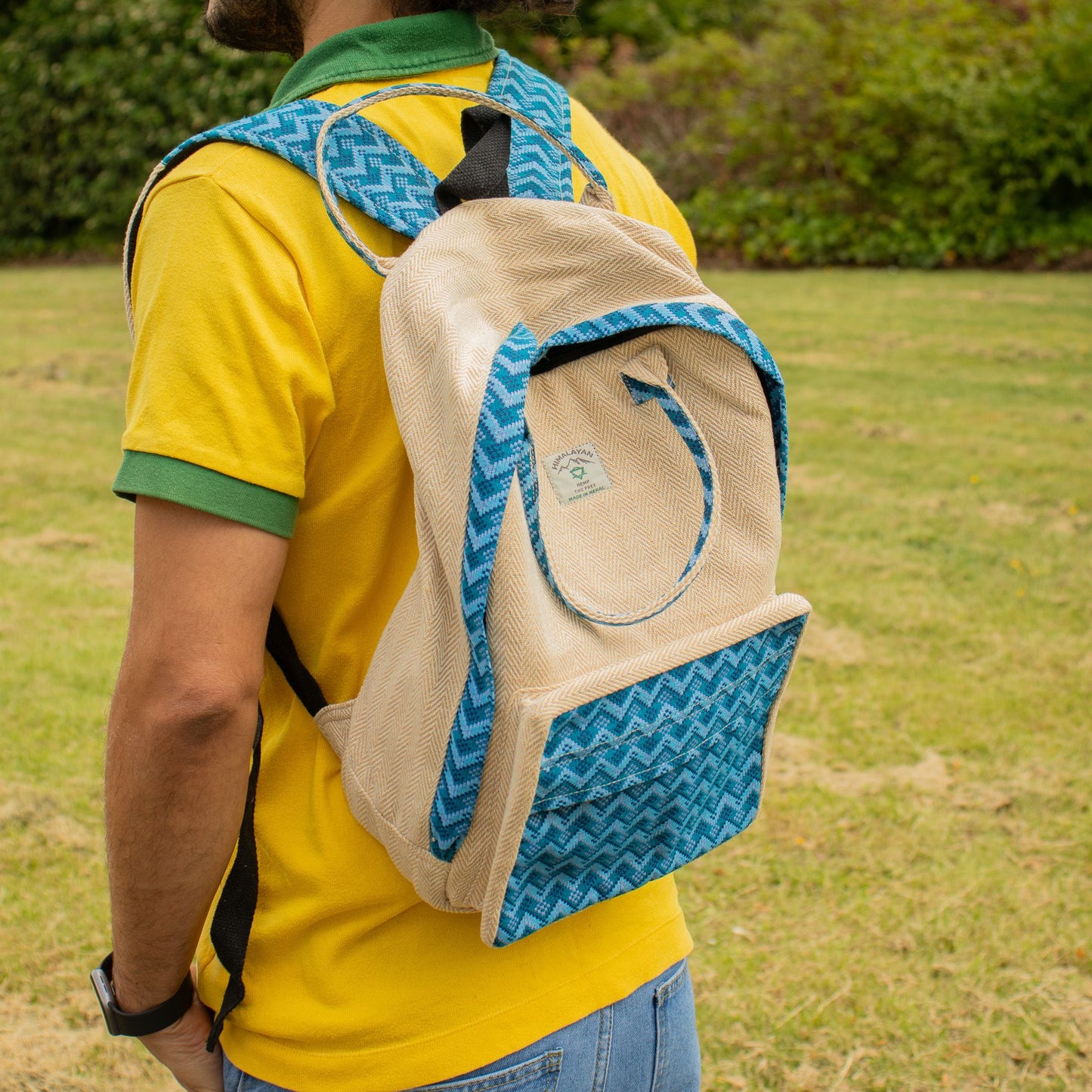 Large Kathmandu Backpack - Dhaka Design (39x28x13cm)