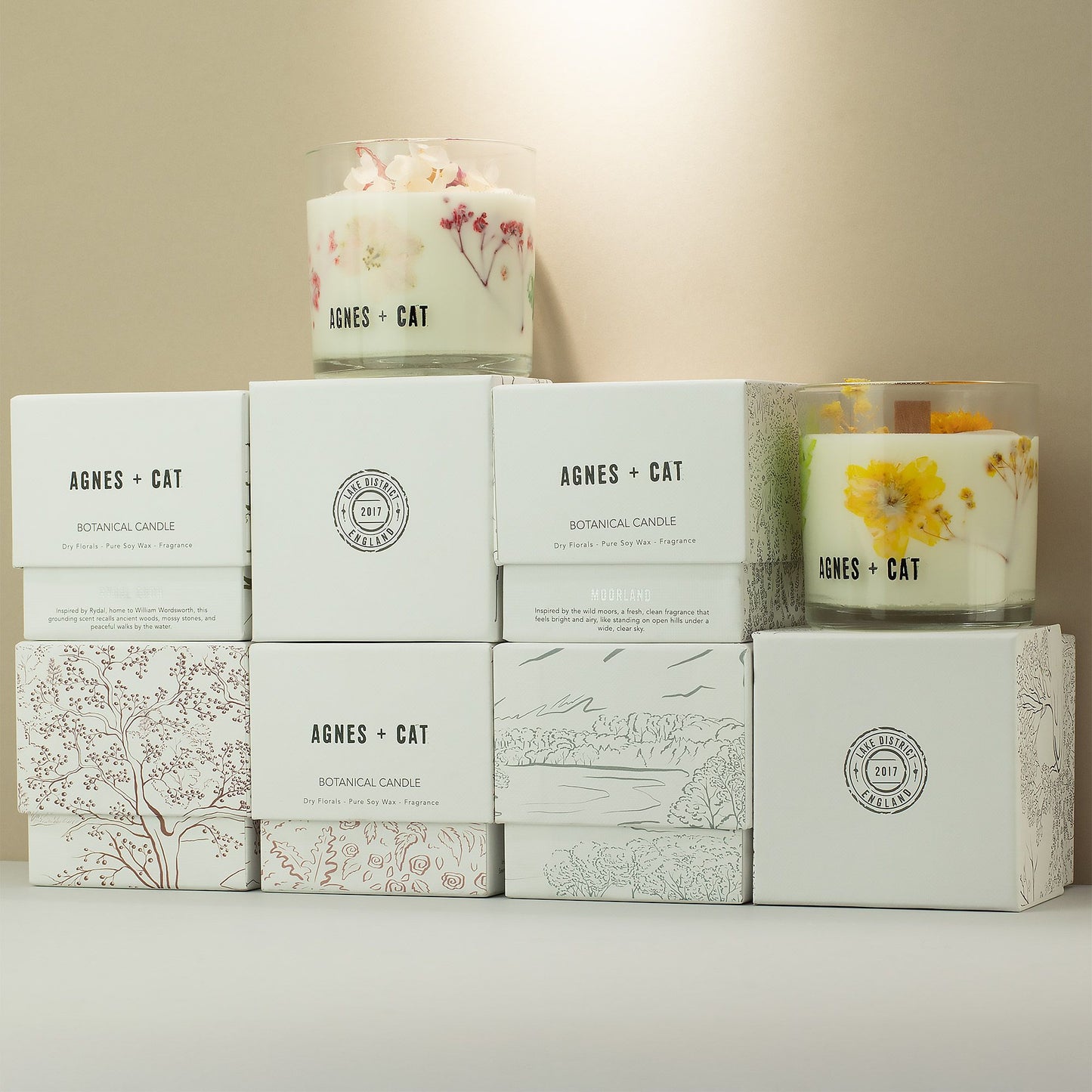 Agnes + Cat Botanical Soy Wax Candle - Rydal Oudh