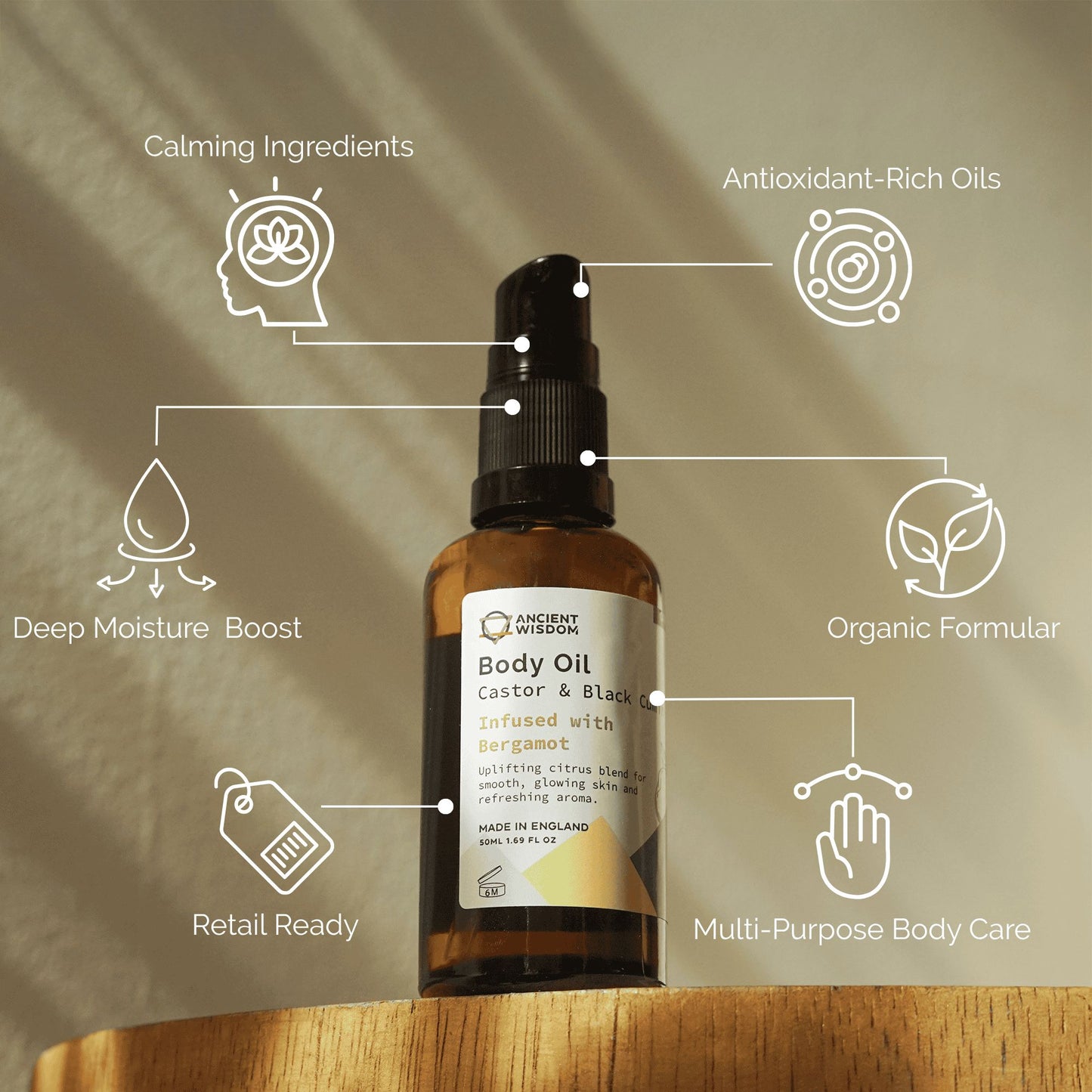 Organic Body Oil 50ml - Bergamot