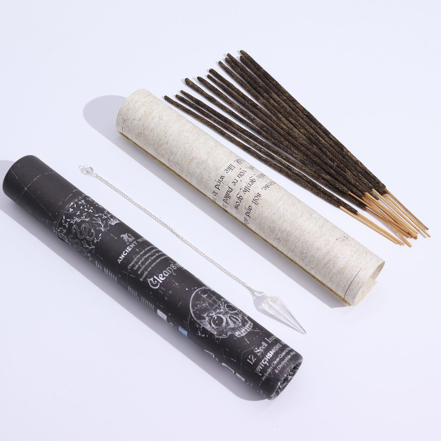 Ancient Witch Spell Incense - Cleansing - Rock Crystal Pendulum