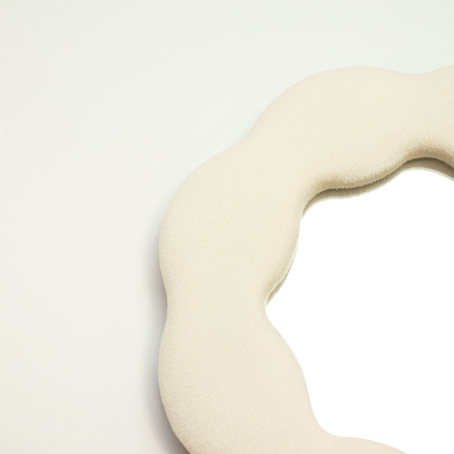 Soft Squiggly Mirror – Flower – Stone (25.4x25.4x2.3cm)