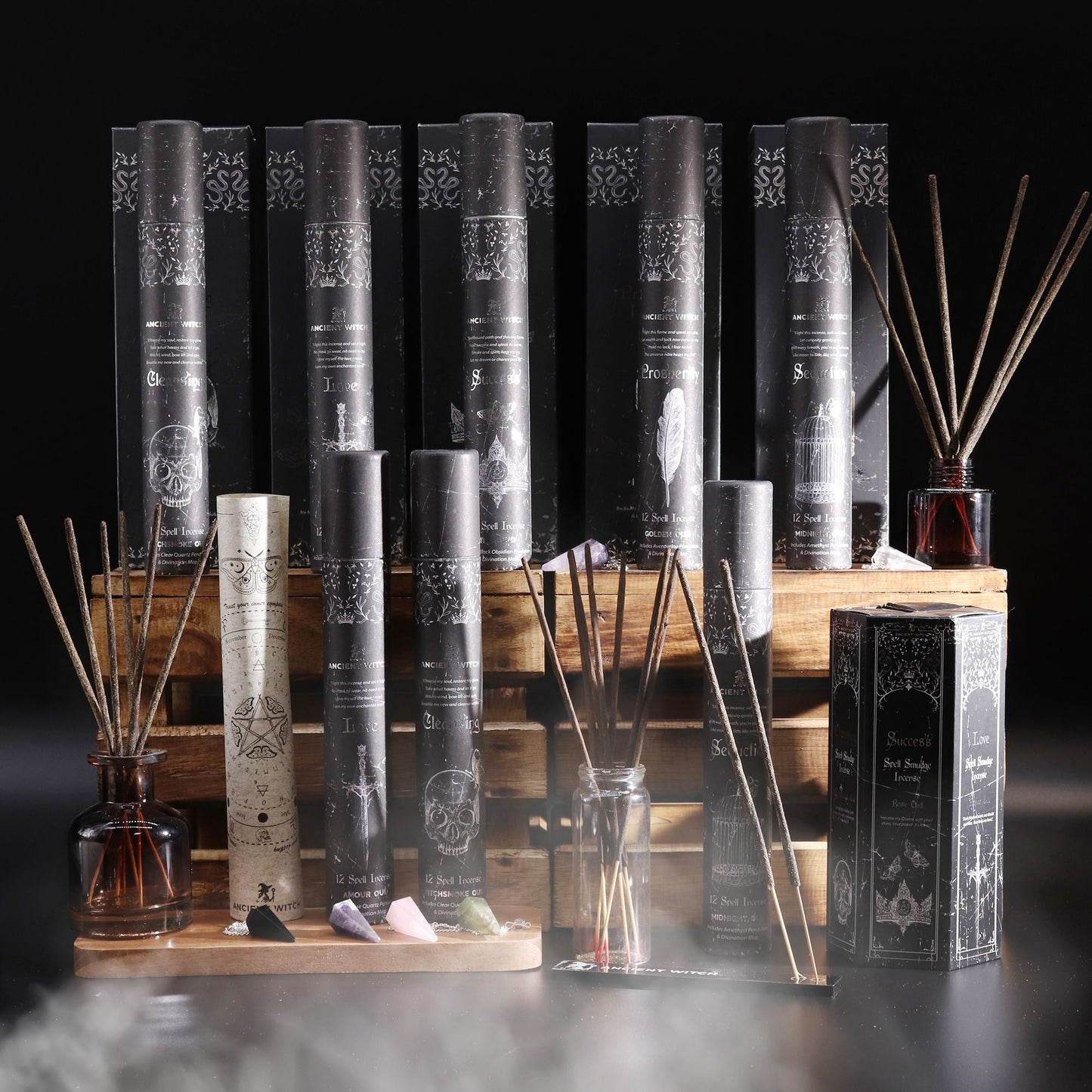 Ancient Witch Spell Incense - Cleansing - Rock Crystal Pendulum