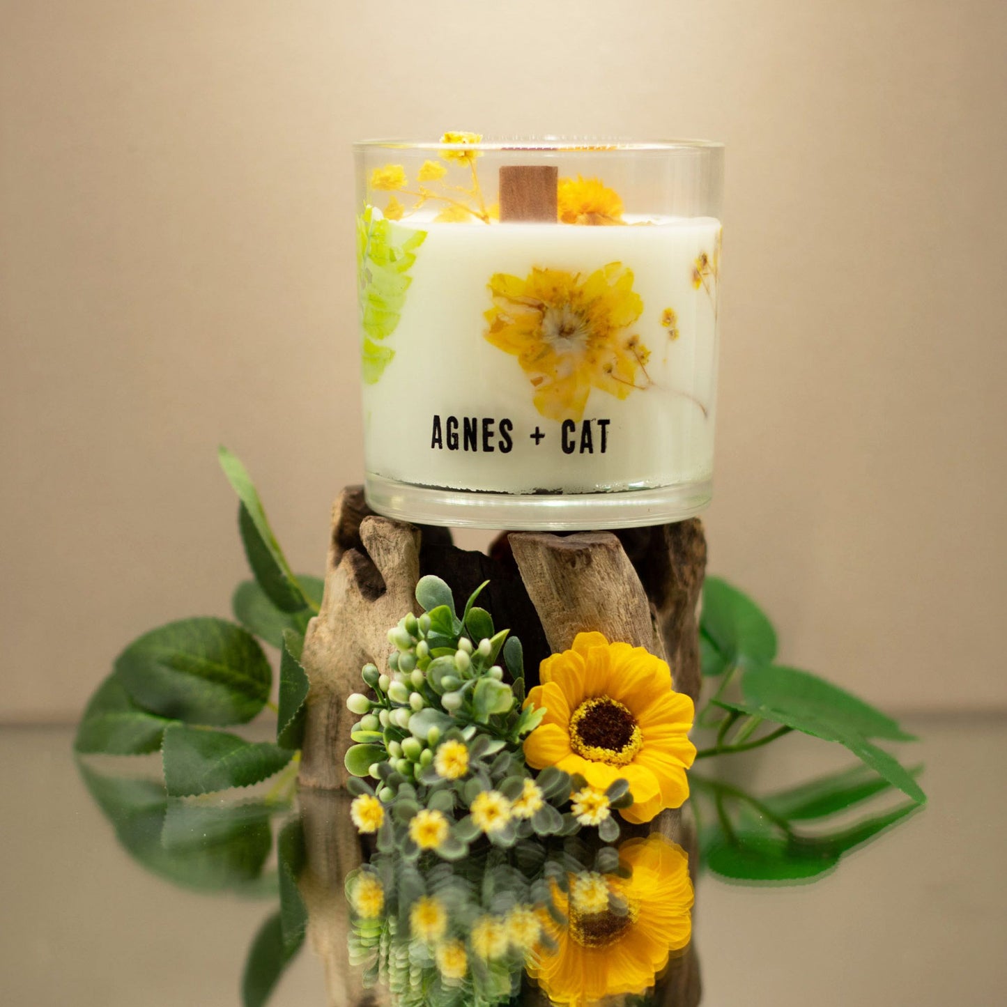 Agnes + Cat Botanical Soy Wax Candle - Rydal Oudh