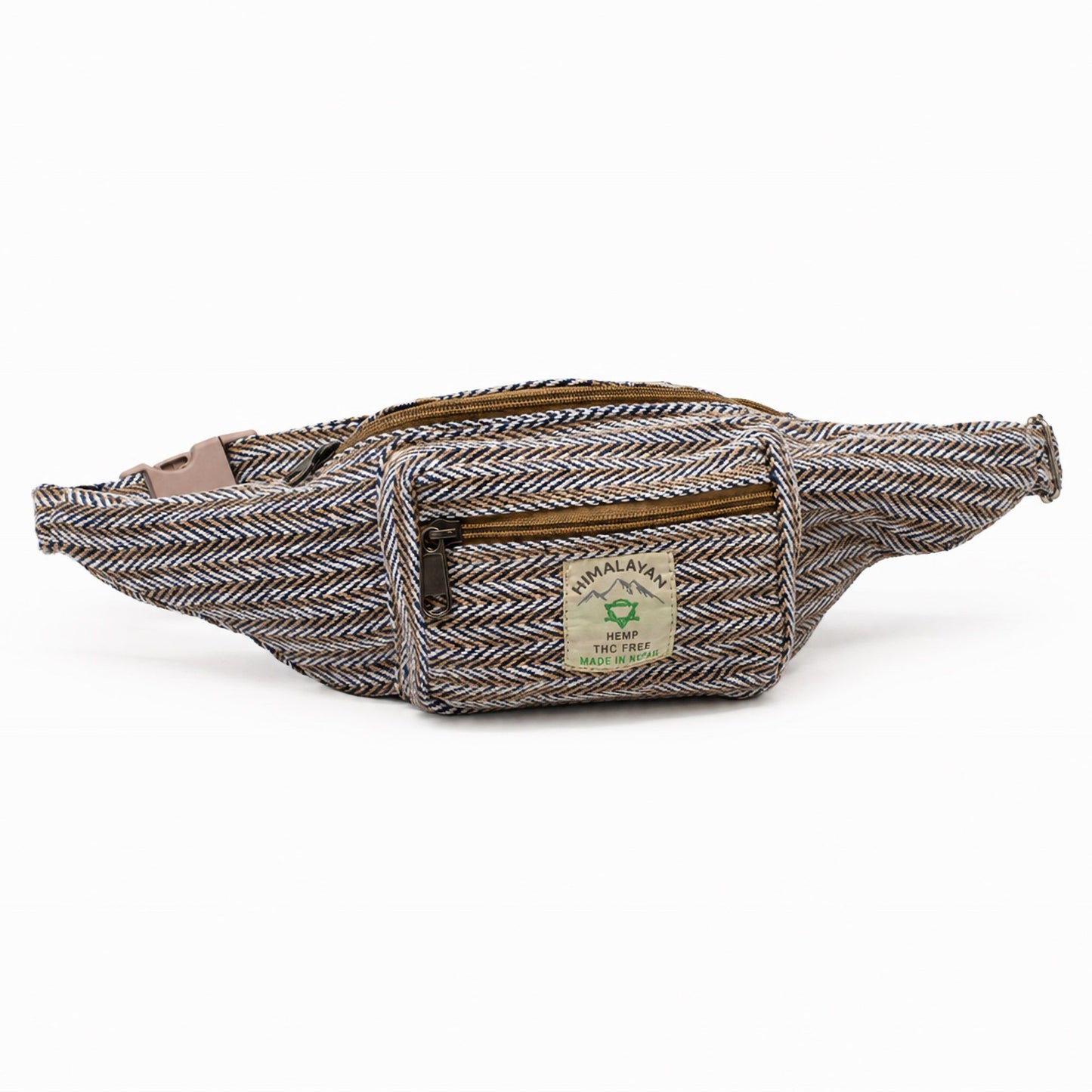 Cotton Hemp Style Belt (or Fanny) Bag - Blue