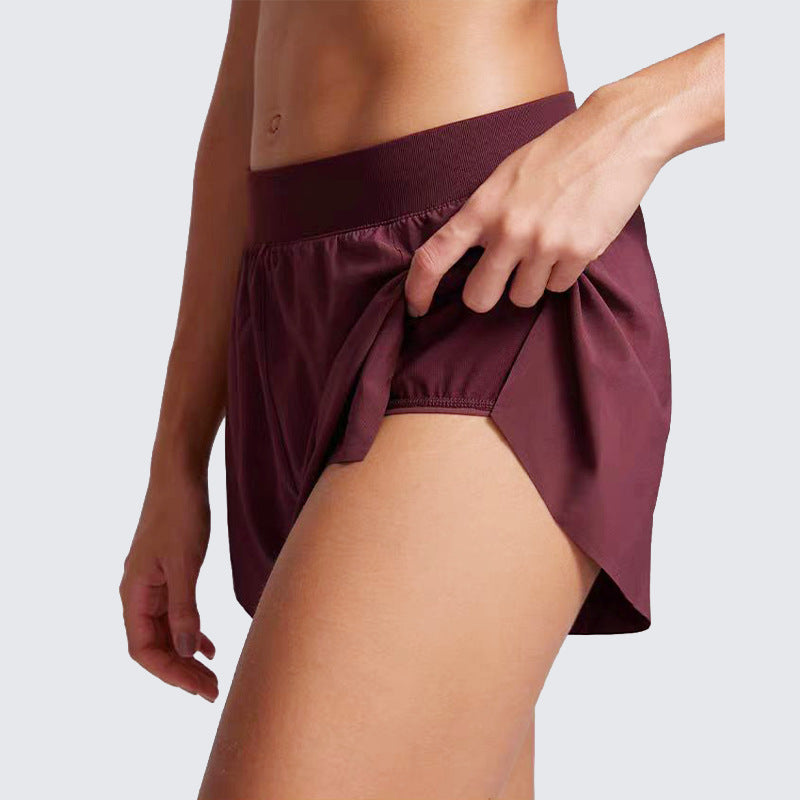 Breathable, Quick-Drying, Lightweight Fabric, Side Slit Sports Shorts, Versatile for Running and Fitness, Loose Fit and Super Comfortable