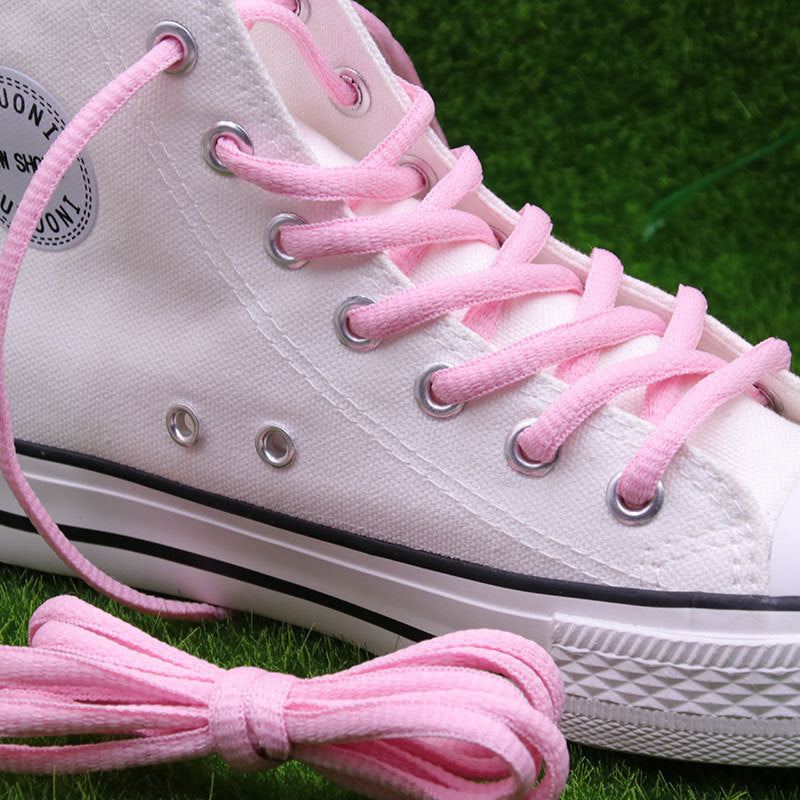 Kurojin Polyester Semi-Circular Shoelaces 6mm Wide Casual Shoes Sneakers Sports Shoes Canvas Shoes Tensile Strength 50N