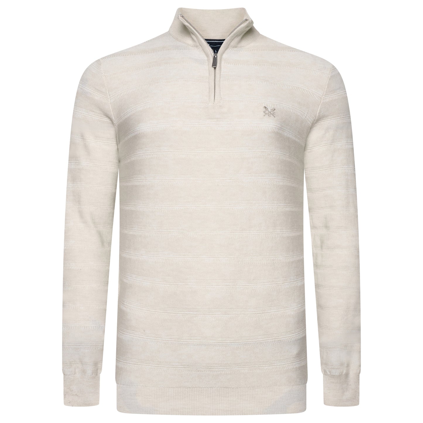 Crew Clothing Company Cashmere & Silk Blend Quarter Zip Jumper