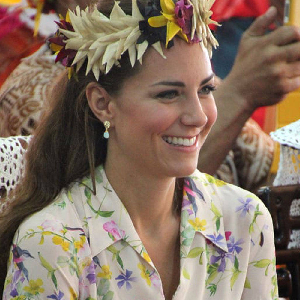 Classic Athena Drop Earrings: Fuchsia Onyx