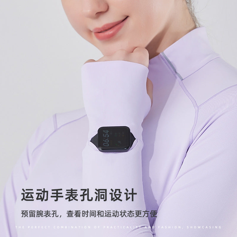 Sportswear Jacket 2026 Spring Stand-Up Collar Yoga Wear Women's Fitness Training Top Half-Zip Running Long-Sleeved T-Shirt