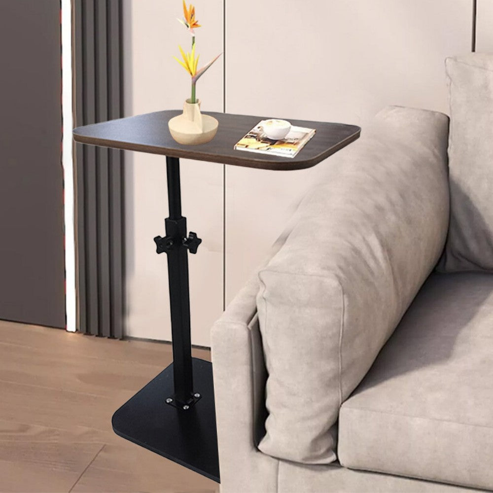 Adjustable C-Shaped Sofa Side End Table Coffee Laptop Table Bedroom Living Room