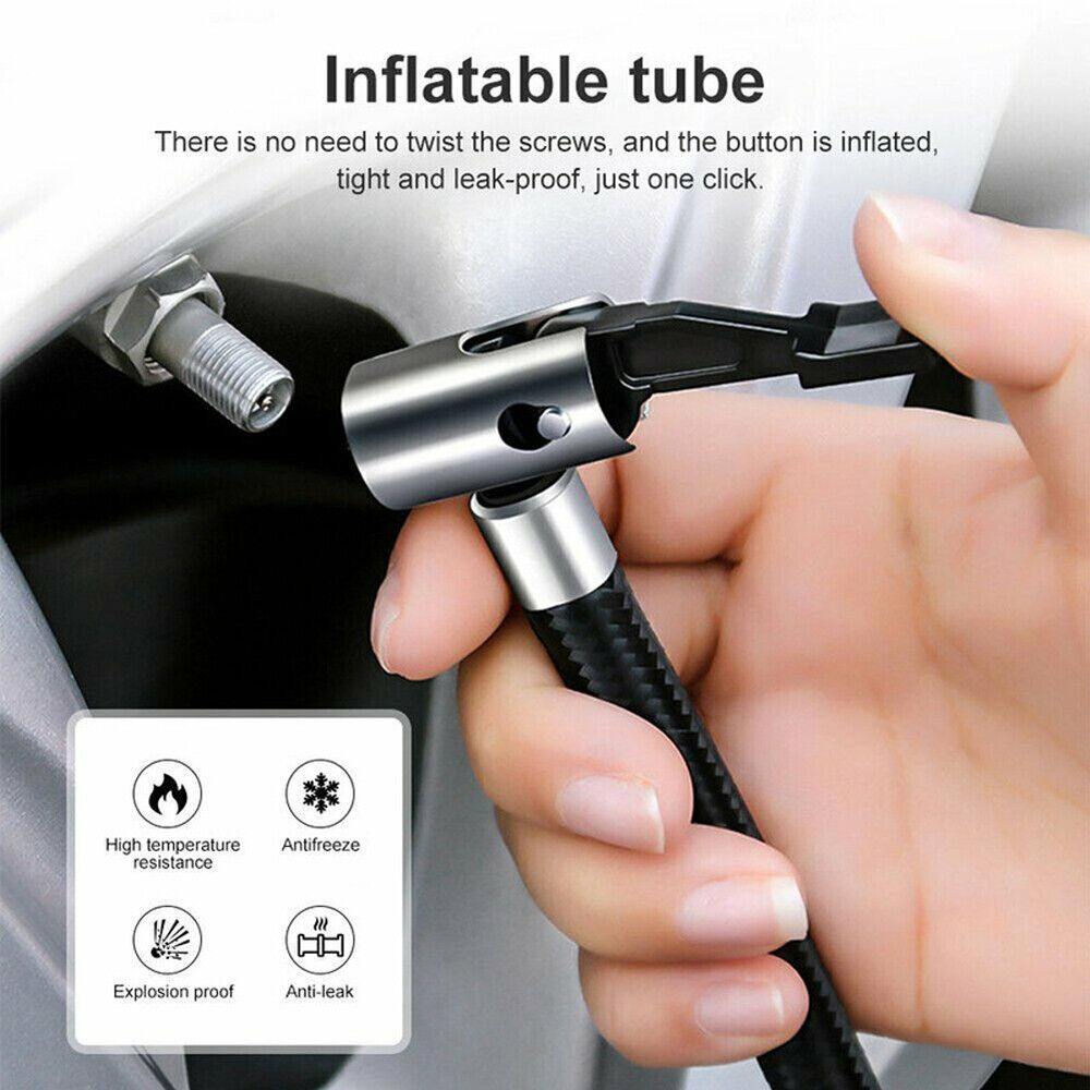 Digital Display Car Tire Inflator Portable, 12V DC Air Compressor W&LED Light
