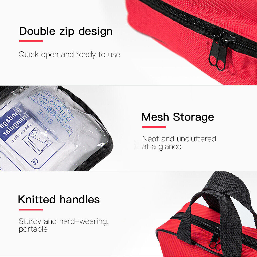 391pcs First Aid Kit Medical Emergency Travel Home Car Taxi Work 1ST Aid Bag