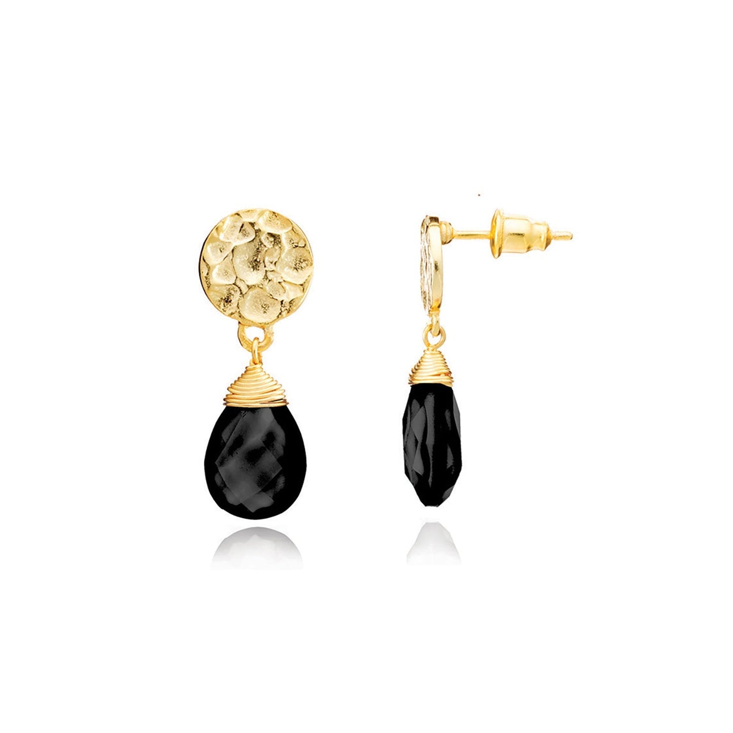Classic Athena Drop Earrings: Black Onyx