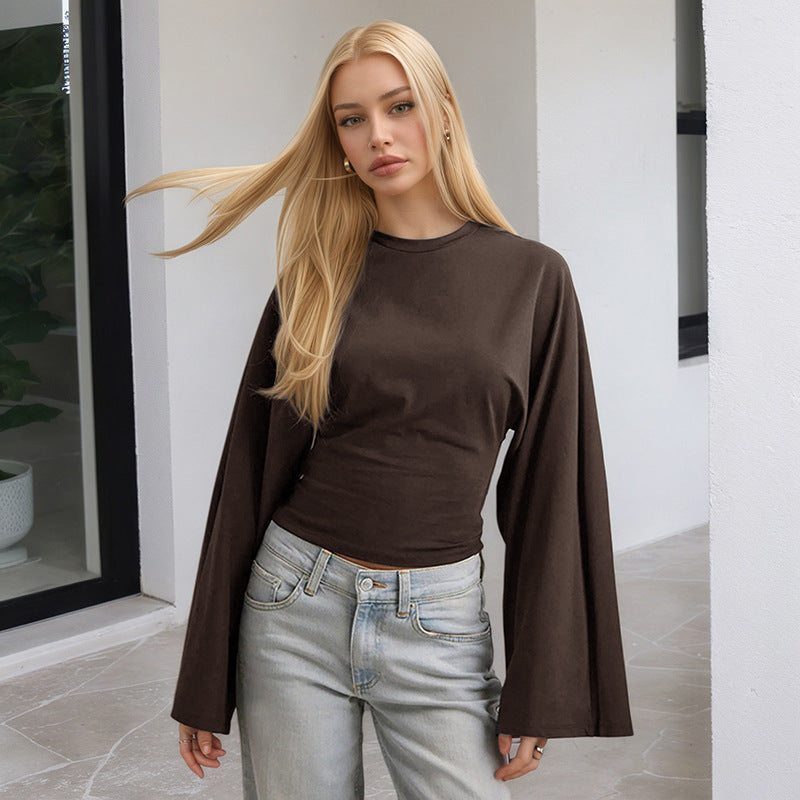 European and American Women's Fashion Amazon New Solid Color