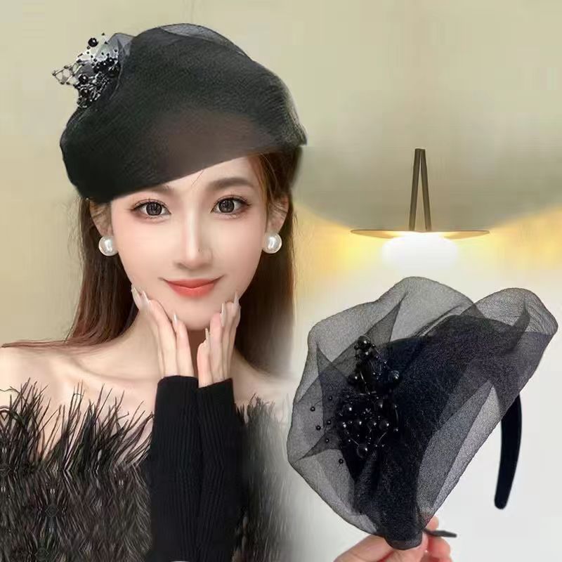 Fashion half cap breathable white hair covering half cap skull top high