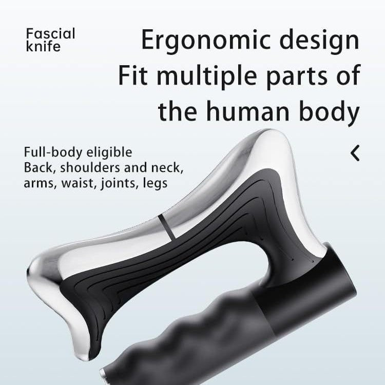Cross-border Heated Electric Fascia Gun Massage Tool 9-Gear Meridian Brush Scraping Microcurrent Vibration Beauty Massage