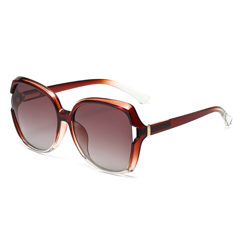 New TR90 ladies European and American fashion big frame sunglasses Amazon cross-border polarized sunglasses manufacturers wholesale