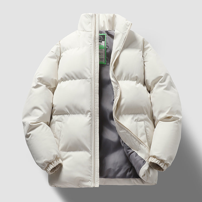 New winter thickened sports coat men's fashion trend stand collar long sleeve cotton-padded jacket warm and comfortable leisure cotton-padded jacket
