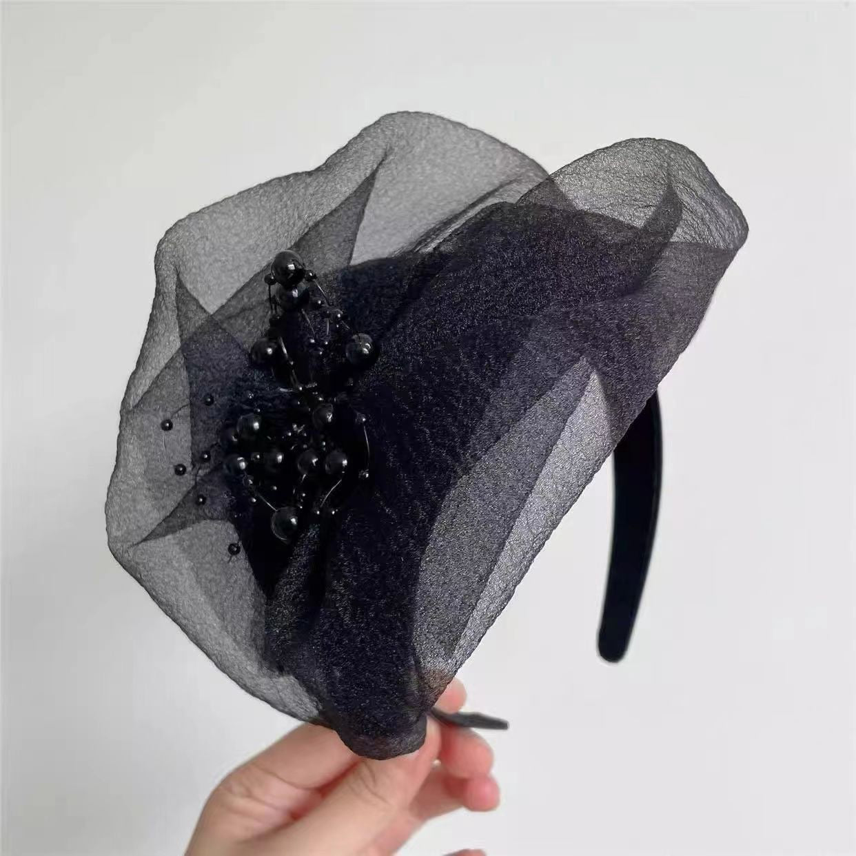 Fashion half cap breathable white hair covering half cap skull top high