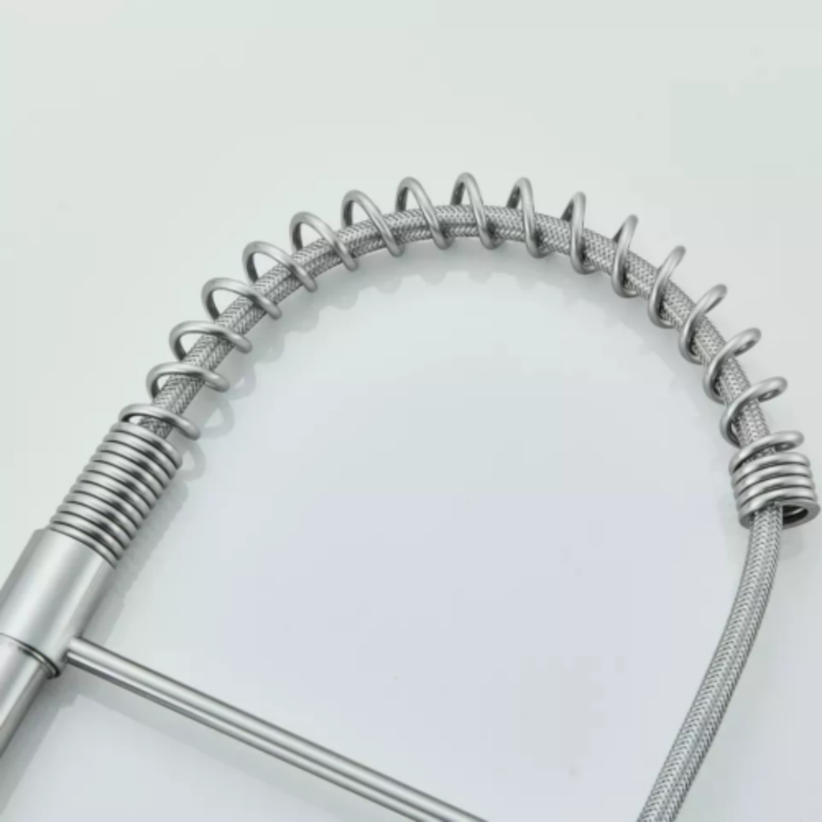 Monobloc Silver Kitchen Sink Mixer Taps with Pull Out Hose Spray Single LeverTap