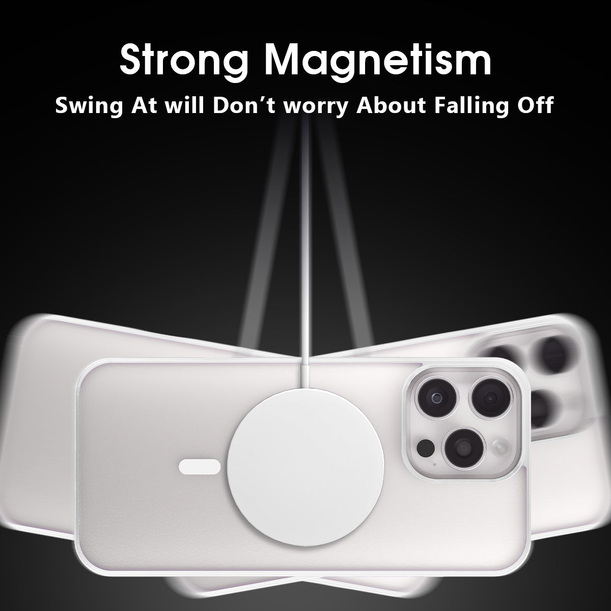 iPhone 16 Pro Max Crystal Clear Magnetic Slim-Fit Shockproof Protective Case with MagSafe for Fast Wireless Charging